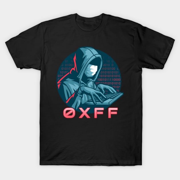 Cyber security - Hex Hacker 0xff T-Shirt by Cyber Club Tees